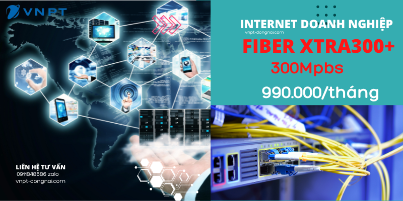 Gói Internet FiberExtra 300Mbp Phù hợp cho các doanh nghiệp có nhu cầu kết nối trong nước