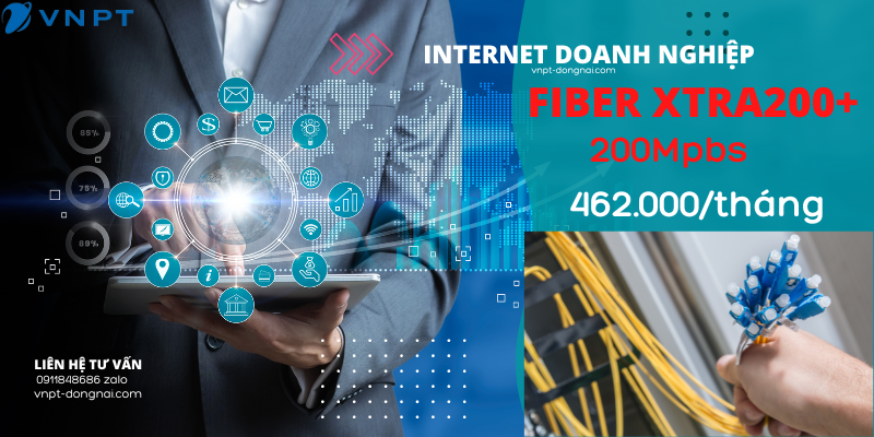 Gói Internet FiberExtra 200Mbp Phù hợp cho các doanh nghiệp nhỏ có nhu cầu kết nối trong nước