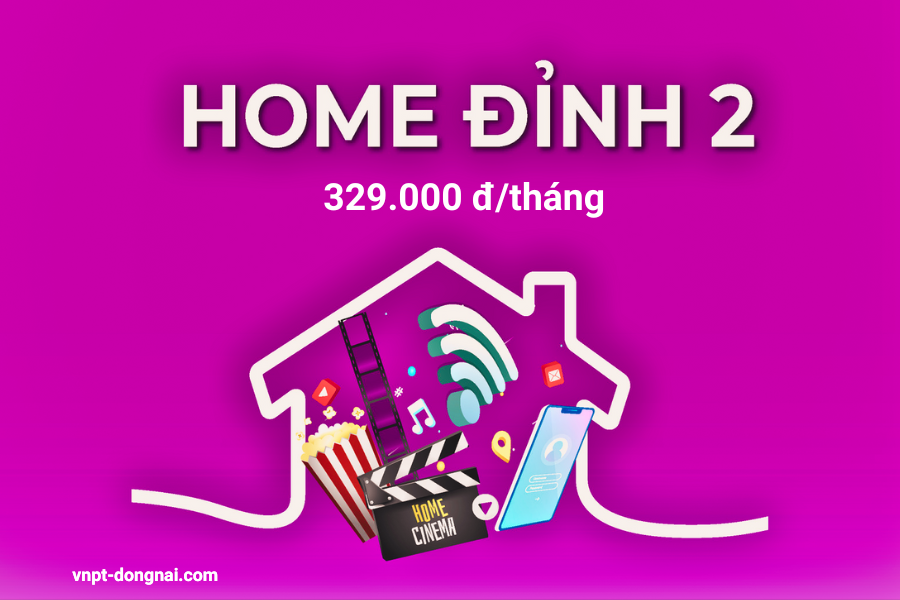 Home Đỉnh 2 là 1 trong 5 gói cước tích hợp của VNPT được nhiều hộ gia đình sử dụng nhất