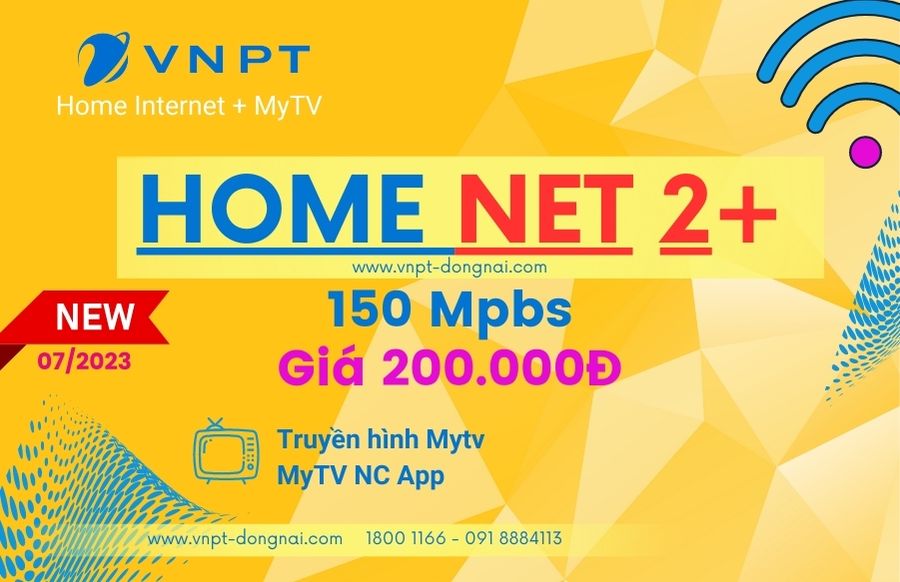 Lắp Internet truyền hình VNPT Trảng Bom Giá 200k tháng, Gói Home Net 2+ 150Mbps Lắp Internet truyền hình VNPT Trảng Bom Giá 200k tháng, Gói Home Net 2+ 150Mbps