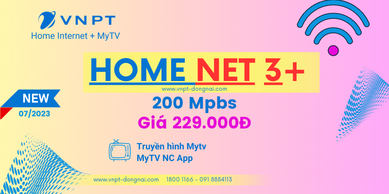 Gói Lắp mạng Internet Truyền hình, VNPT Đồng Nai, Gói Net 3+, 200 Mbps Gói Lắp mạng Internet Truyền hình, VNPT Đồng Nai, Gói Net 3+, 200 Mbps