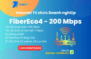 Internet VNPT cho Doanh nghiệp Gói FiberEco2 120Mbps
