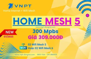 Internet Wifi Mesh, 300Mbps Gói Mesh 5