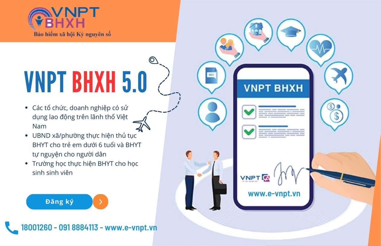 Phần mềm kê khai BHXH VNPT trực tuyến dành tổ chức, doanh nghiệp, trường học, phường xã Phần mềm kê khai BHXH VNPT trực tuyến dành tổ chức, doanh nghiệp, trường học, phường xã