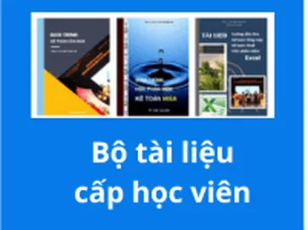 Bộ Sách Pdf, Phần mềm kế toán Excel + Misa và 30 video hướng dẫn chi tiết cấp cho học viên trong khóa học