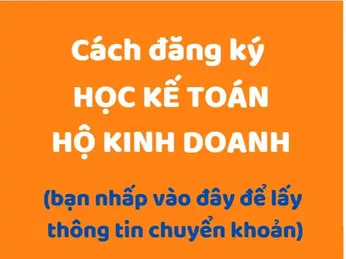 Đăng ký học kế toán hộ kinh doanh