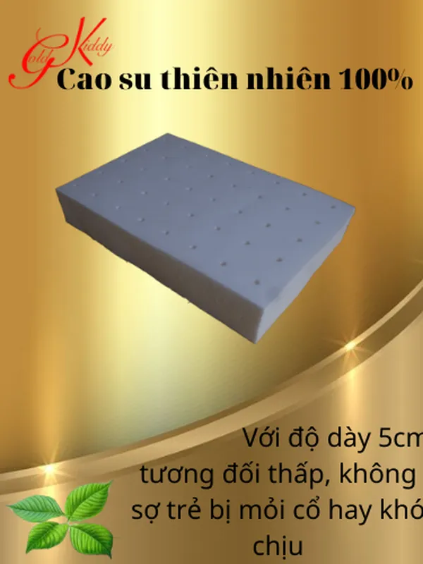 Gối cao su trẻ em dày 5p (20 * 30cm) 