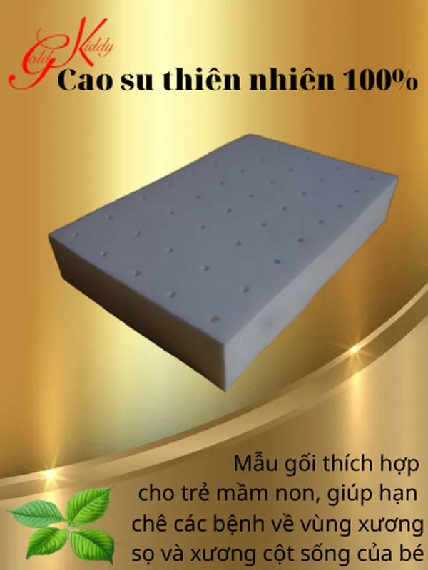 Gối cao su trẻ em dày 5p (20 * 30cm) 