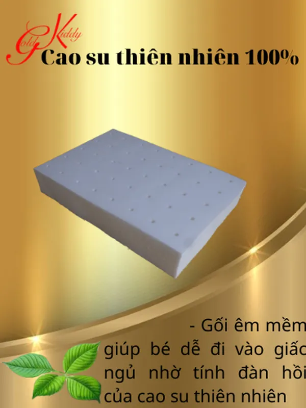 Gối cao su trẻ em dày 5p (20 * 30cm) 