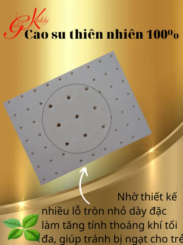 Gối cao su trẻ em dày 5p (20 * 30cm) 