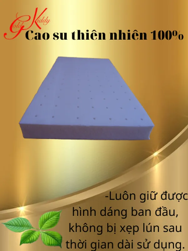 Gối cao su trẻ em dày 5p (20 * 40cm) 