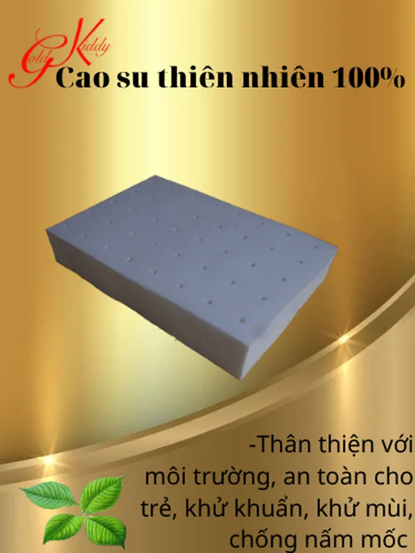 Gối cao su trẻ em dày 5p (20 * 40cm) 