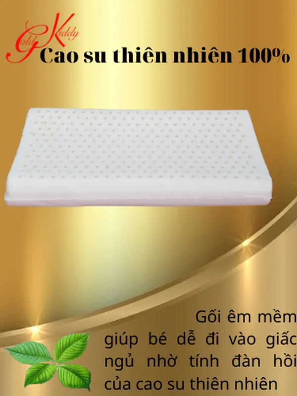 Gối cao su tre em lượn sóng nhẹ (25*47*6/6cm)