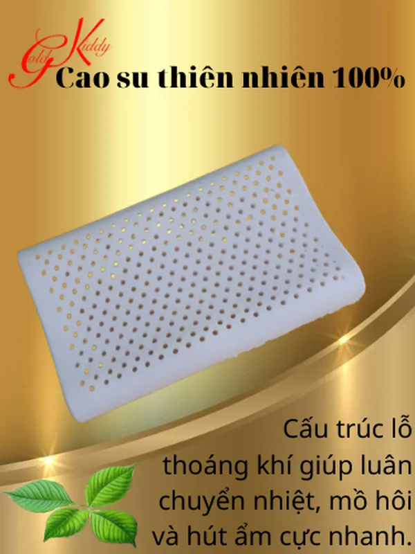 Gối cao su tre em lượn sóng nhẹ (25*47*6/6cm)