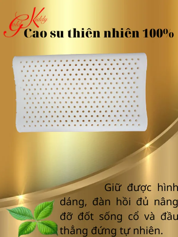 Gối cao su tre em lượn sóng nhẹ (25*47*6/6cm)