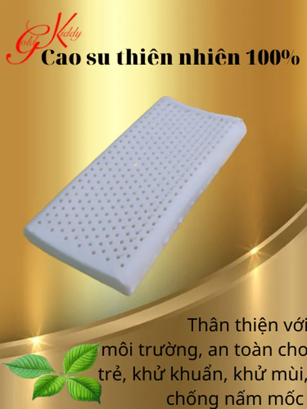 Gối cao su tre em lượn sóng nhẹ (25*47*6/6cm)