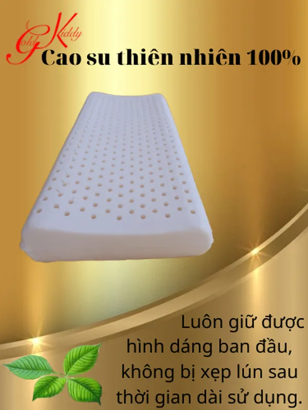 Gối cao su tre em lượn sóng nhẹ (25*47*6/6cm)