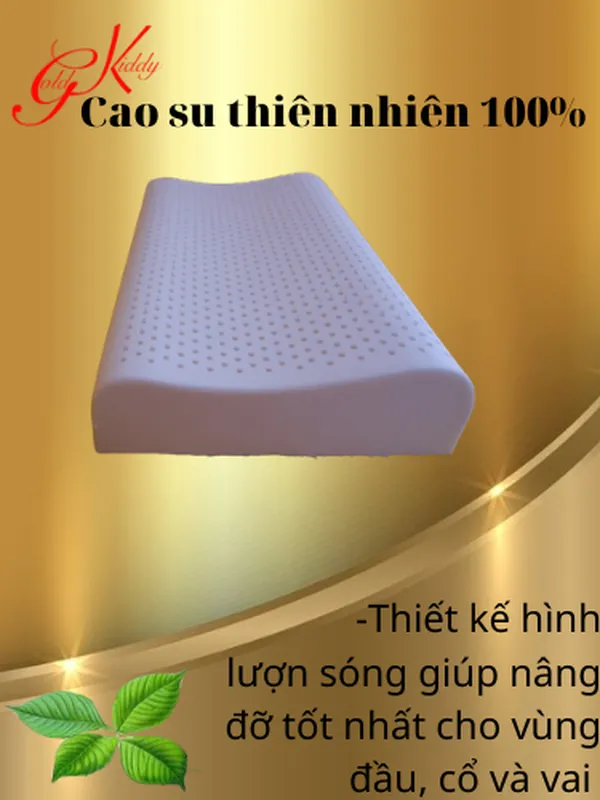 Gối cao su lượn sóng lớn 40*60*10/12 cm