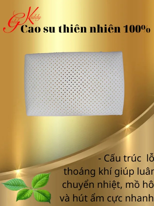 Gối cao su kiểu truyền thống 30*50*9 cm
