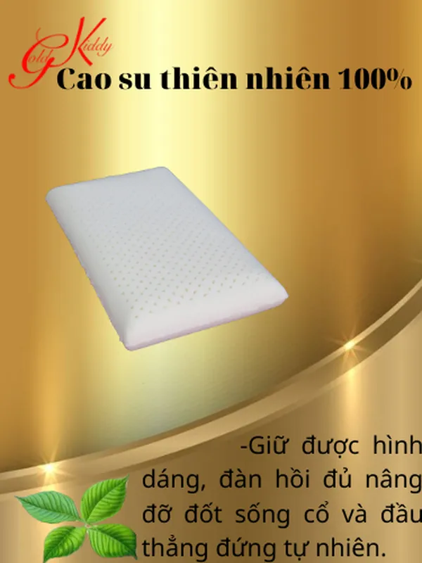 Gối cao su kiểu truyền thống 30*50*9 cm