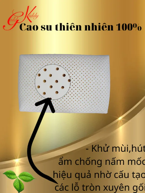 Gối cao su kiểu truyền thống 40*60*14 cm