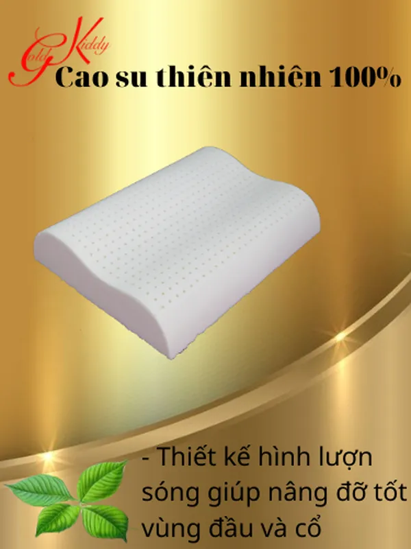 Gối cao su lượn sóng lớn 38*50*8/10 cm 