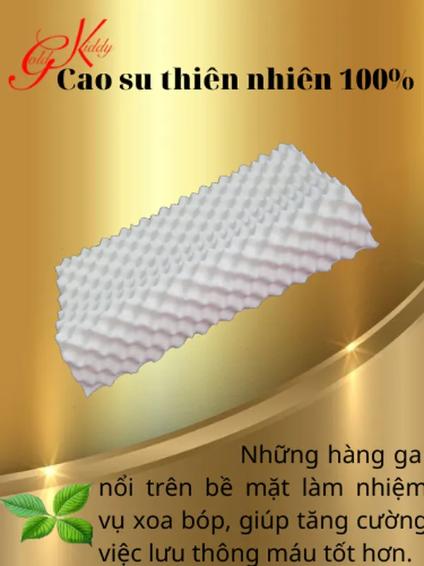 Gối cao su gai Massage lượn sóng