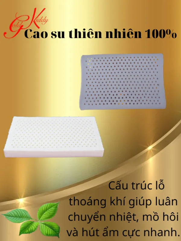 Gối cao su tre em lượn sóng 44*27*6/6 cm