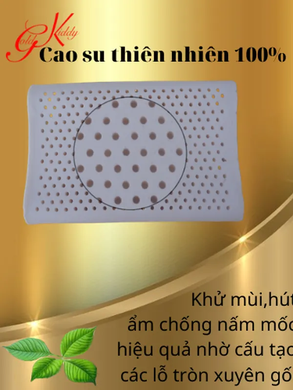Gối cao su tre em lượn sóng 44*27*6/6 cm