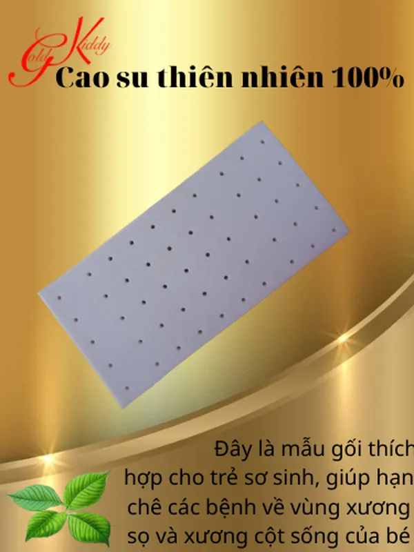 Gối cao su trẻ em dày 2.5p (20 * 40cm)