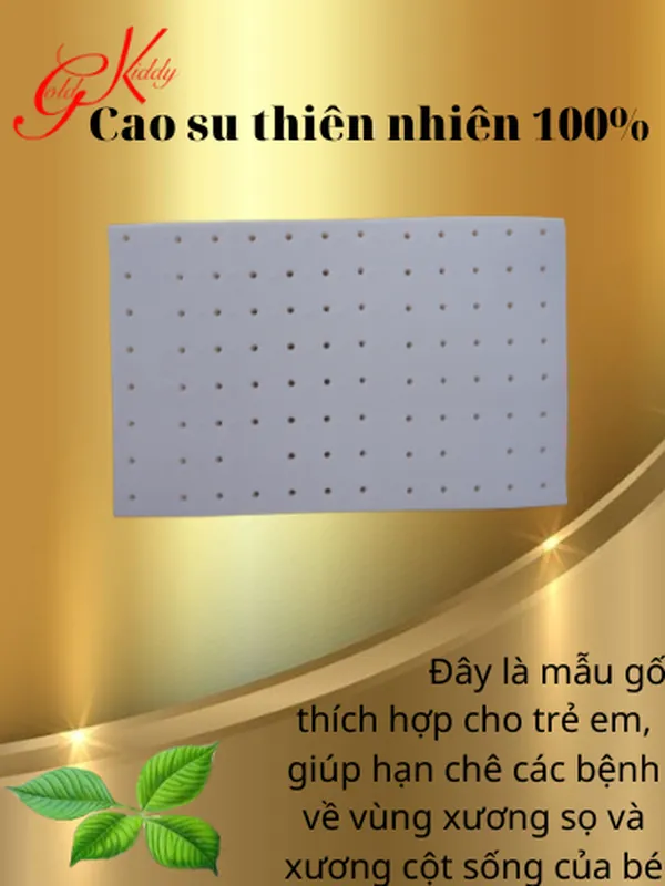 Gối cao su thiên nhiên trẻ em 5p (30*50 cm)