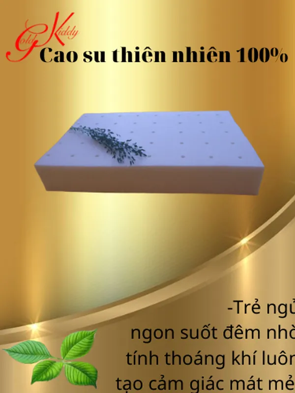 Gối cao su trẻ em dày 5cm (20*30) 