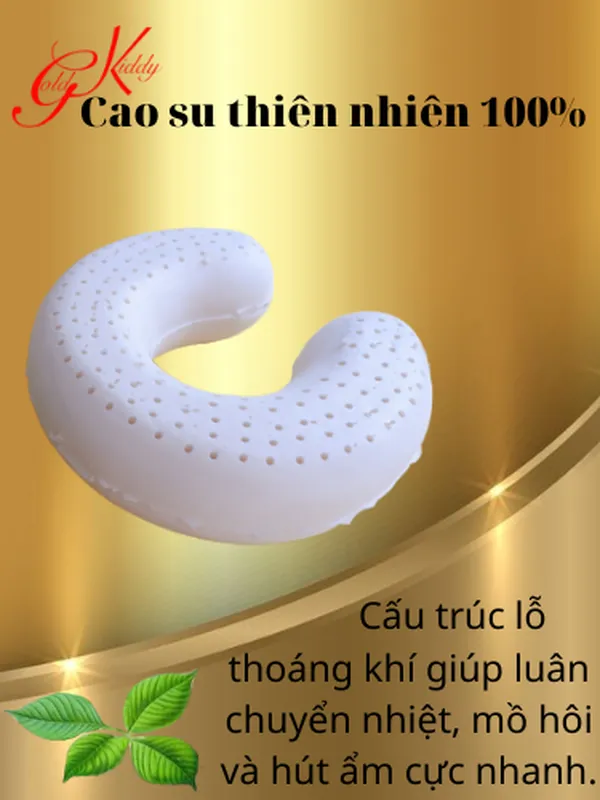 Gối choàng cổ cao su thiên nhiên