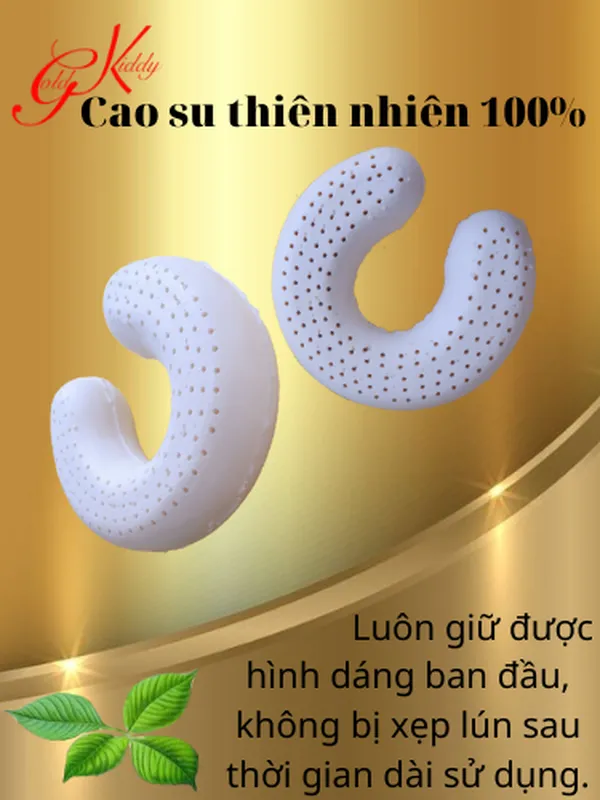 Gối choàng cổ cao su thiên nhiên