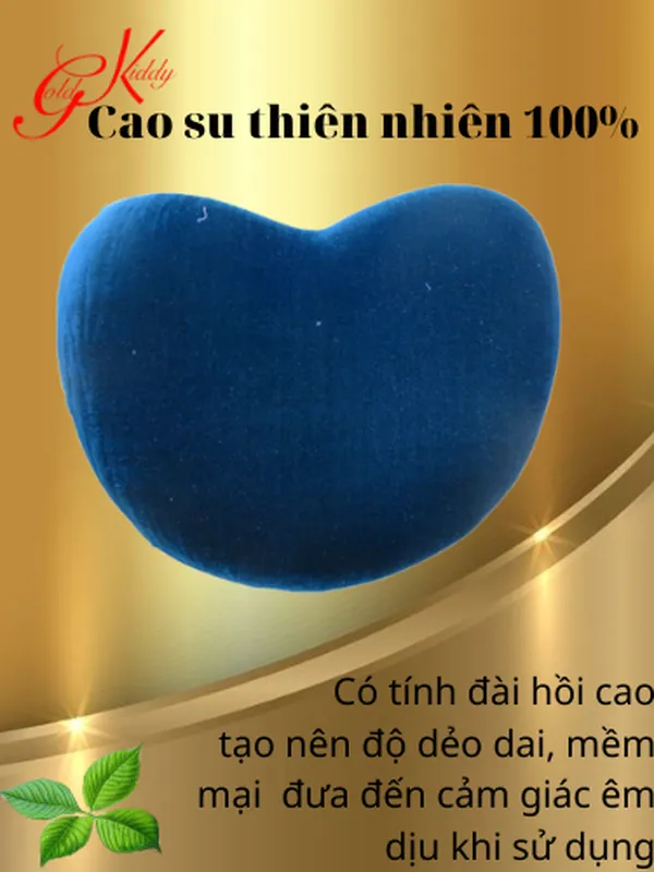 Gối trang trí hình tim bằng cao su