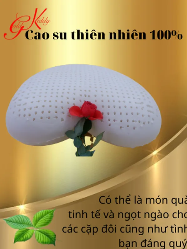 Gối trang trí hình tim bằng cao su