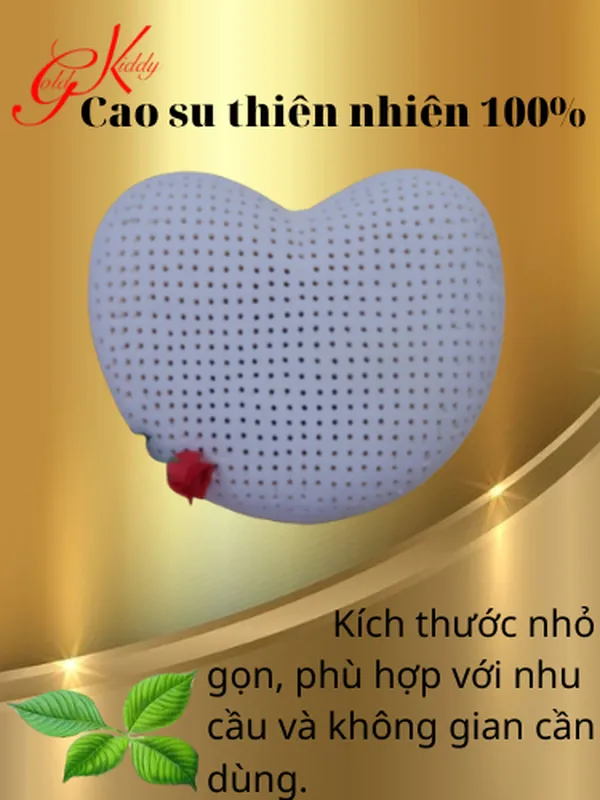 Gối trang trí hình tim bằng cao su