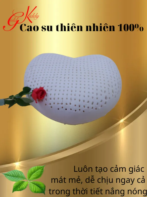 Gối trang trí hình tim bằng cao su