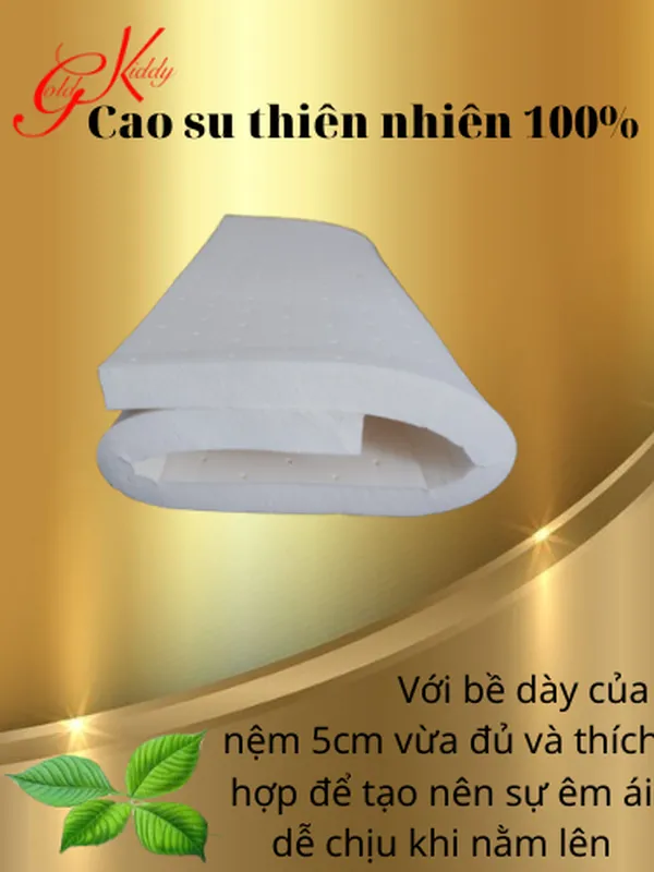Nệm cao su thiên nhiên 5p (cm)