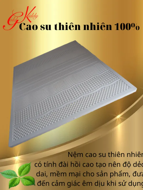 Nệm cao su thiên nhiên gai massage 180*200*5 cm