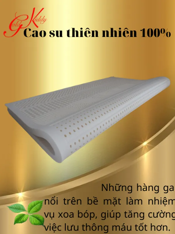 Nệm cao su thiên nhiên gai massage 180*200*5 cm