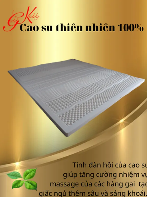 Nệm cao su thiên nhiên gai massage 180*200*5 cm