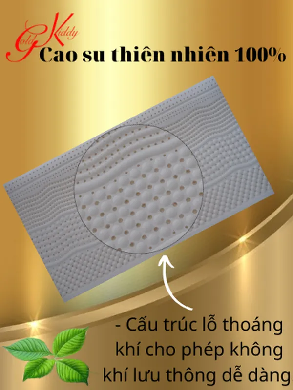 Nệm cao su thiên nhiên gai massage 180*200*5 cm