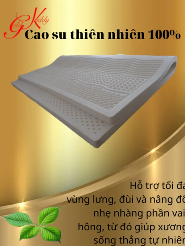 Nệm cao su thiên nhiên gai massage 180*200*5 cm