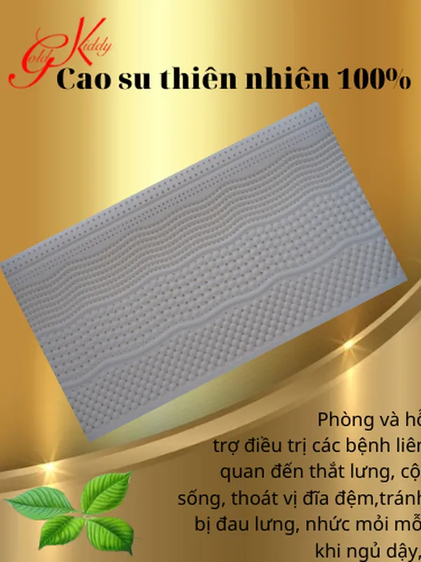 Nệm cao su thiên nhiên gai massage 180*200*5 cm