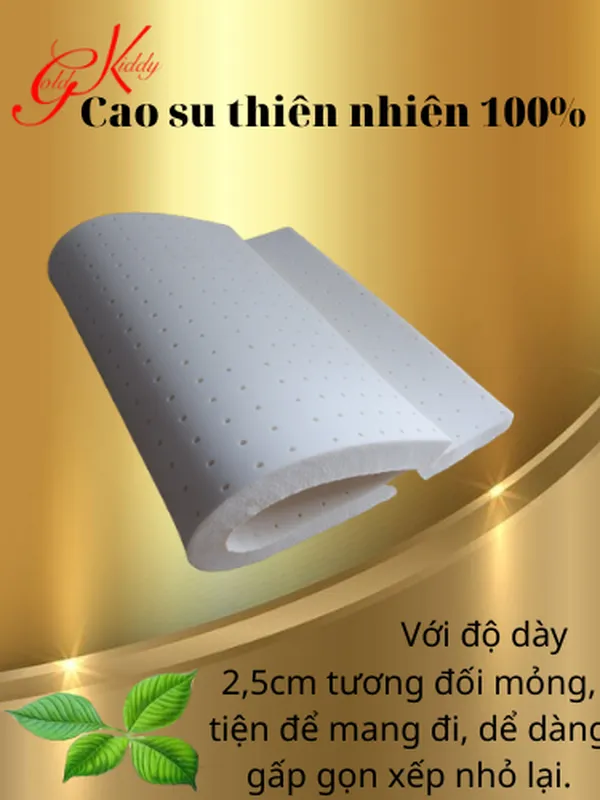 Nệm cao su thiên nhiên trẻ em 5p (cm)