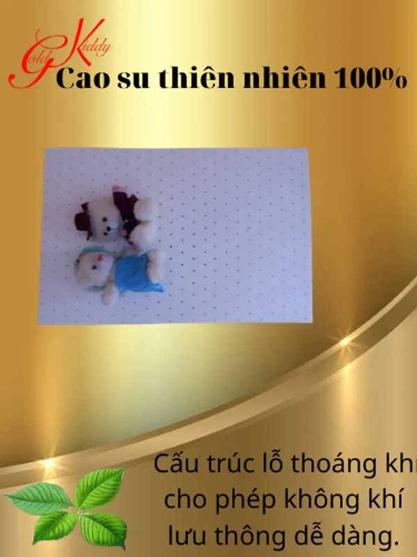 Nệm xếp 3 cao su thiên nhiên trẻ em 2,5 cm (p)