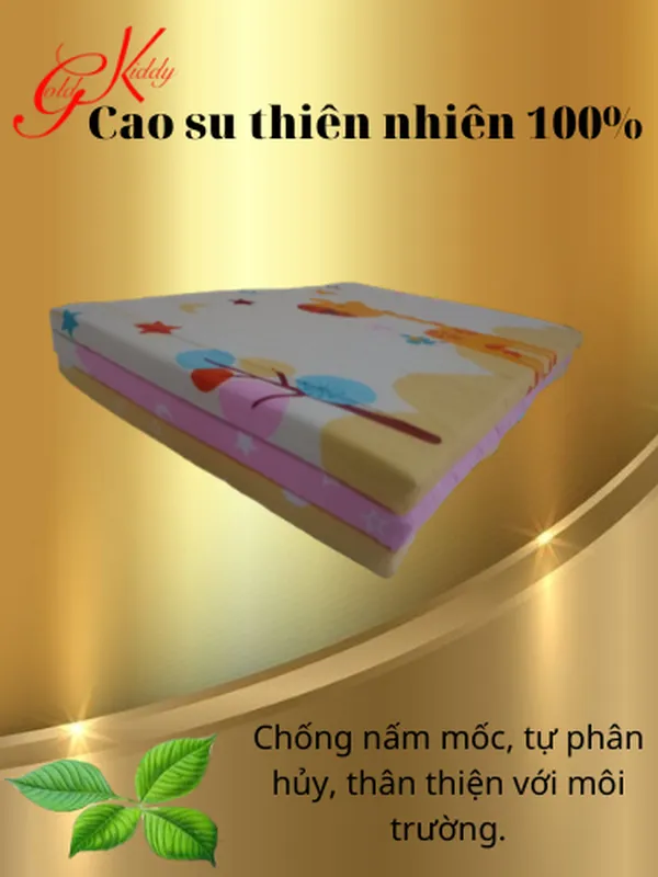 Nệm xếp 3 cao su thiên nhiên trẻ em 2,5 cm (p)