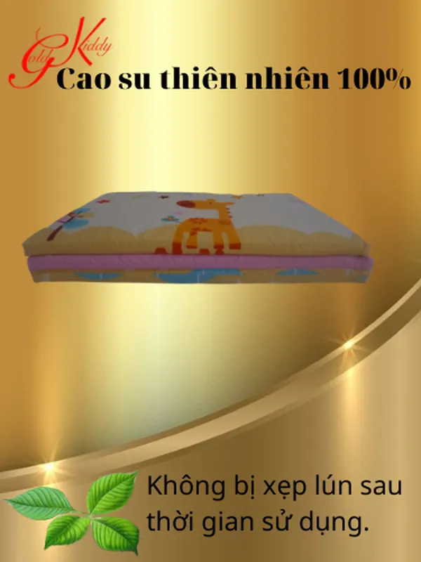 Nệm xếp 3 cao su thiên nhiên trẻ em 2,5 cm (p)