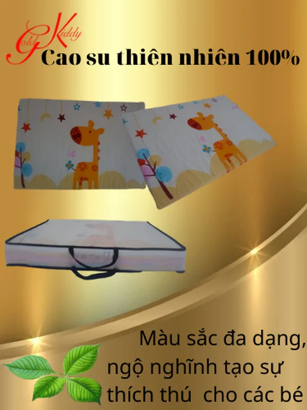 Nệm xếp 3 cao su thiên nhiên trẻ em 2,5 cm (p)
